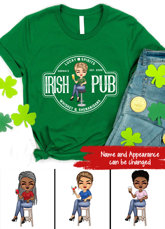 Custom Irish Pub Shirt, Vintage Irish Shirt, Irish Birthday Gift, Personalized Irish Shirt, Retro St Patricks Day Shirt, Irish Shirt Gifts