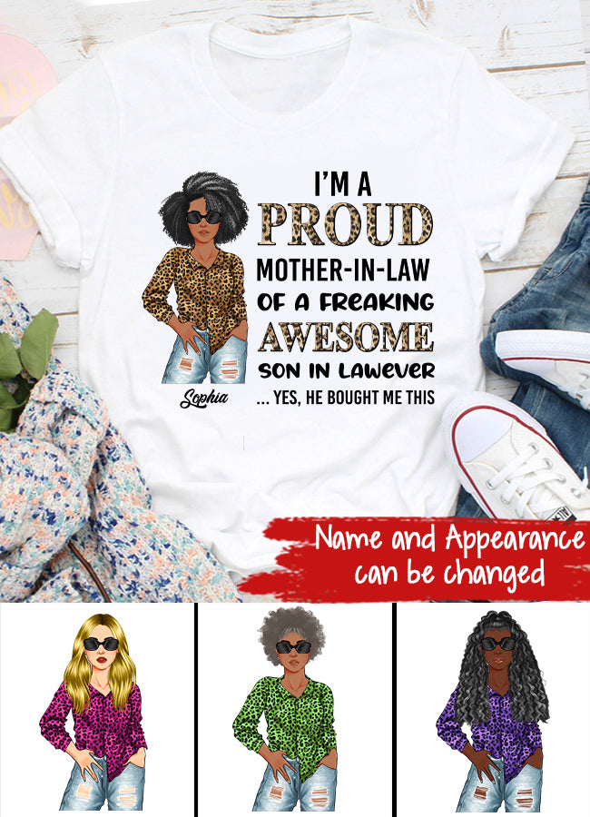 Custom Mothers Day Shirt, Mother In Law Shirt, Personalized Mothers Day Shirts, Mothers Day Shirt, Mother&#39;s Day Gifts For Mother In Law, Awesome Mother In Law T Shirt Mother Day Gift