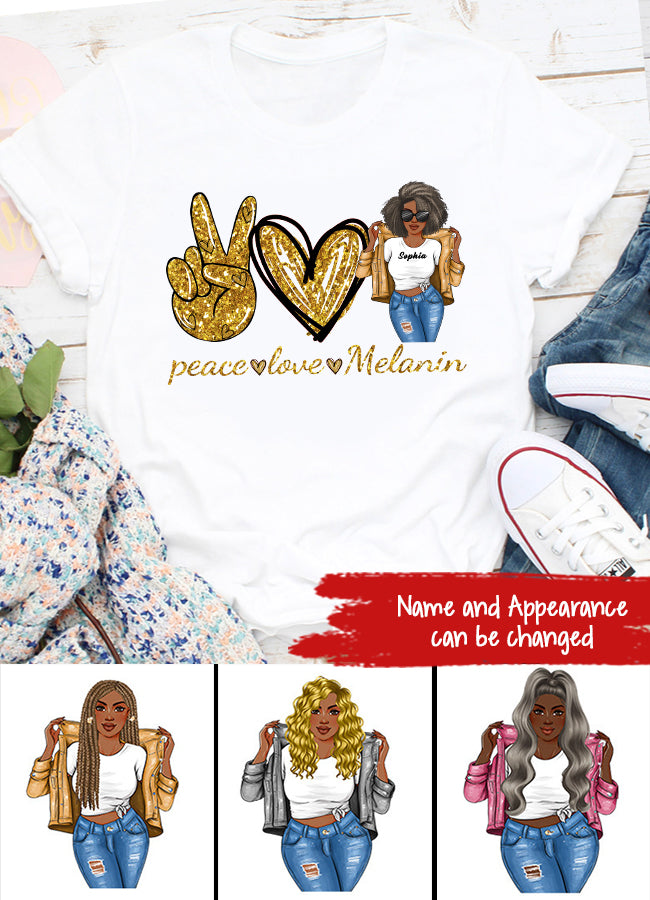 I Love The Woman I've Become - Personalized Shirt - Gift For Black Woman