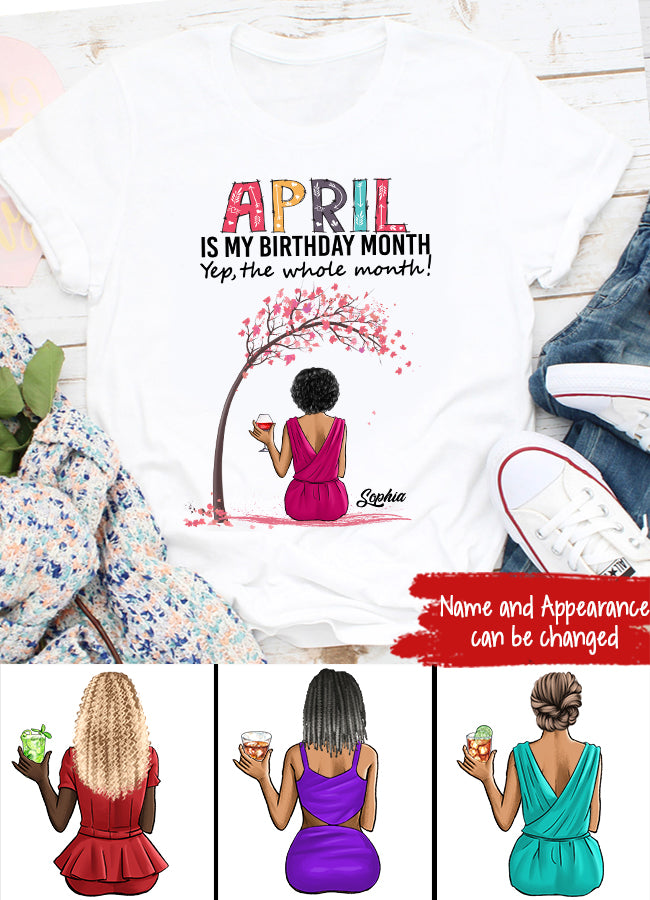 April Birthday Shirt, Custom Birthday Shirt, Queens Born In April, April Birthday Gifts, April shirts for Woman