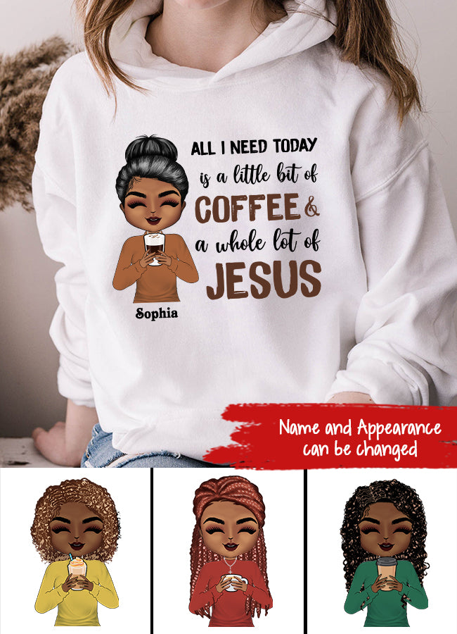 Coffee and Jesus Shirt, Funny Christian Shirt, Black Woman T shirt, Jesus Shirt, Jesus Love Shirt.