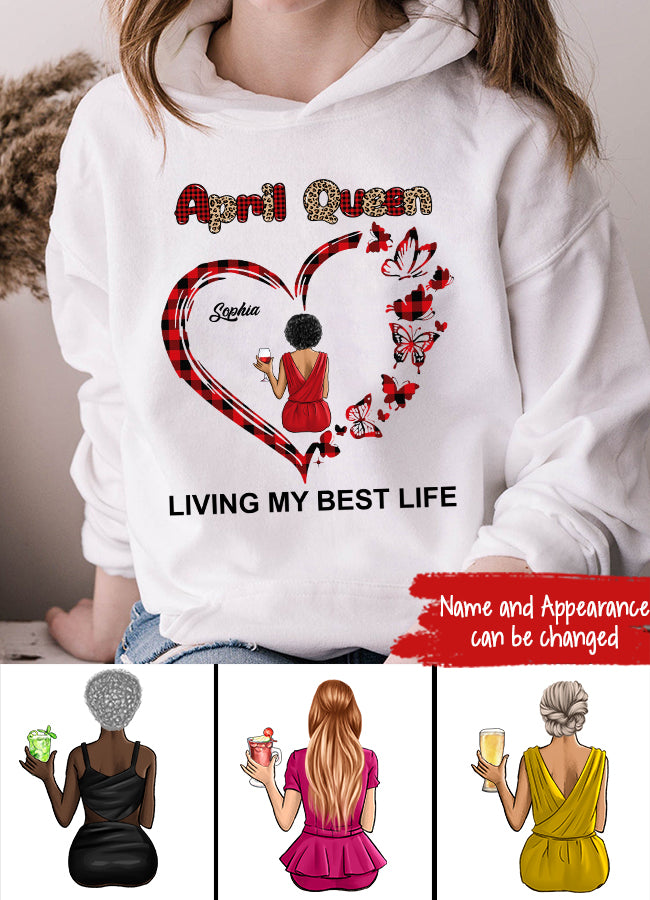 April Birthday Shirt, Custom Birthday Shirt, Queens Born In April, April Birthday Gifts, April shirts for Woman