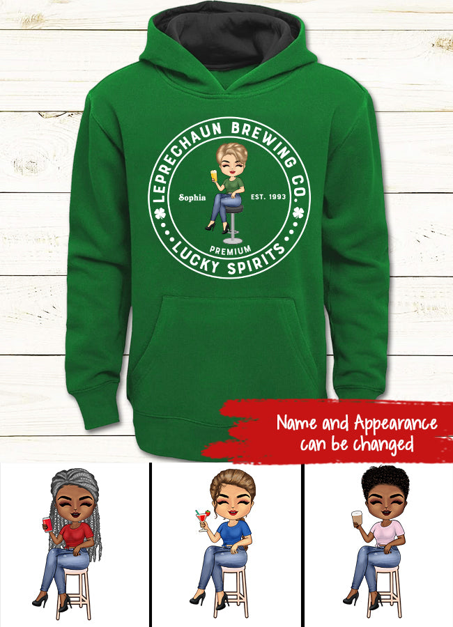 Leprechaun Brewing Co Shirt, Retro St Patricks Day Gift, Vintage Irish Shirt, Lucky Spirits Shirt, St Patty Day Shirt, Irish Shirt Gifts