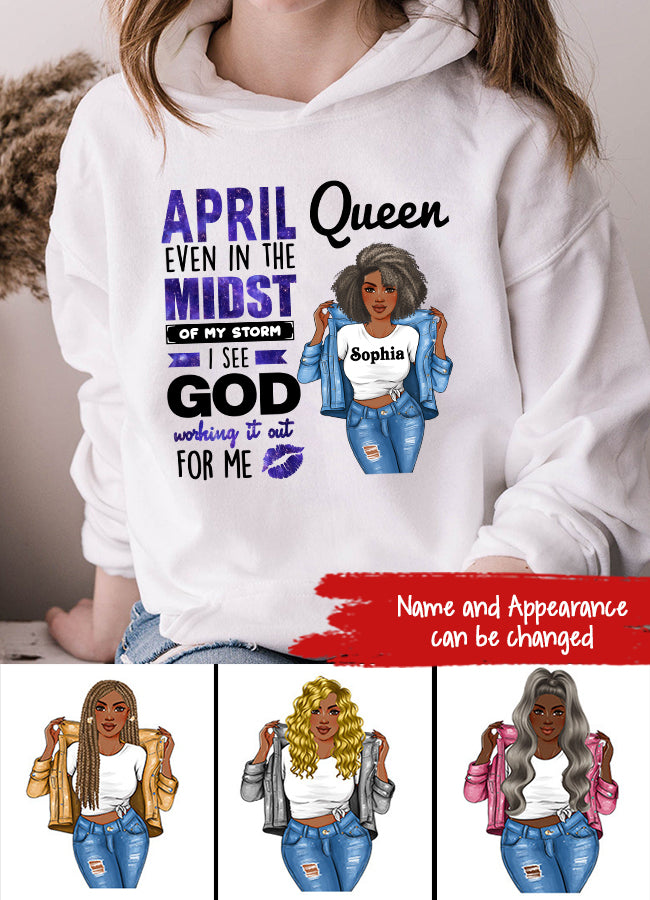 April Birthday Shirt, Custom Birthday Shirt, Queens Born In April, April Birthday Gifts, April shirts for Woman