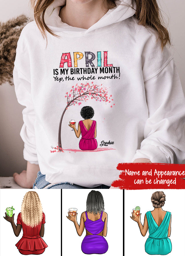 April Birthday Shirt, Custom Birthday Shirt, Queens Born In April, April Birthday Gifts, April shirts for Woman