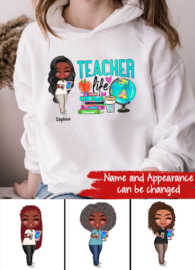 Teacher Life - Personalized Shirt - Gift For Teacher - Cartoon Teacher