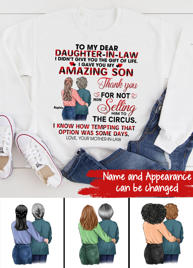 Personalized Mothers Day Shirts, Daughter In Law Shirt, Mother&#39;s Day Gifts For Daughter In Law, Mother&#39;s Day T Shirt, Mother&#39;s Day Shirt Ideas, New Daughter In Law Gifts, Mother Day Gift