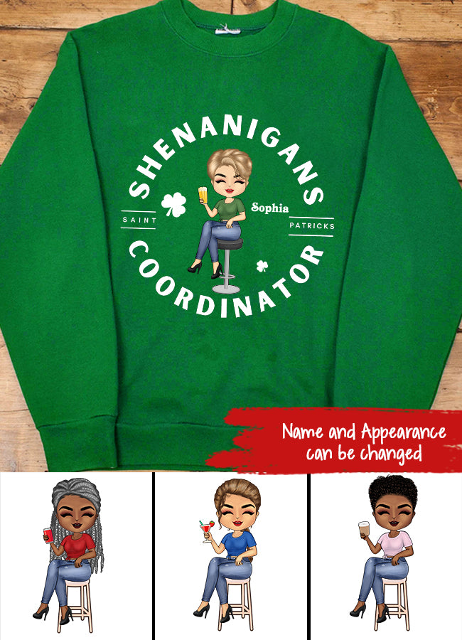 Shenanigans Coordinator Shirt, Lucky Women Sweat, St Patricks Day Sweater, Irish Sweatshirt, St Patty‘s Day