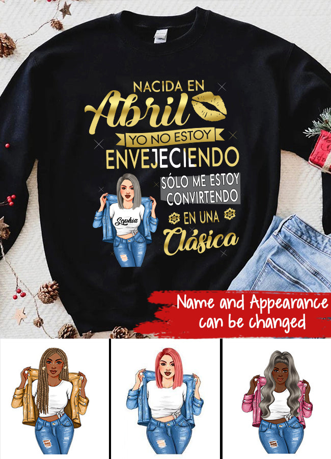 Camisa De Cumpleaños De Abril, Camisa De Cumpleaños Personalizada, Reinas Nacidas En Abril, Regalos De Cumpleaños De Abril, Camisas De Abril Para Mujeres