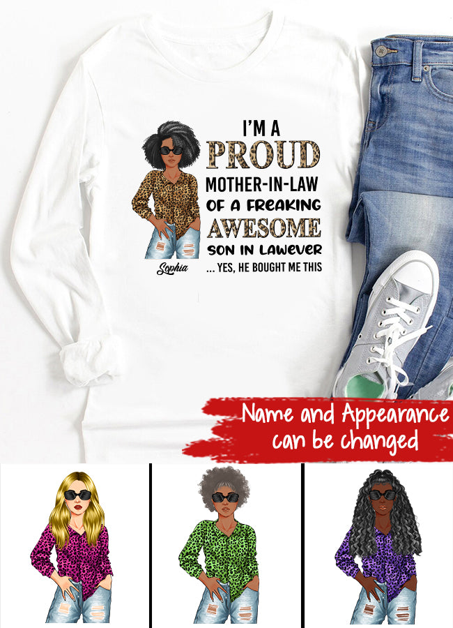 Custom Mothers Day Shirt, Mother In Law Shirt, Personalized Mothers Day Shirts, Mothers Day Shirt, Mother&#39;s Day Gifts For Mother In Law, Awesome Mother In Law T Shirt Mother Day Gift