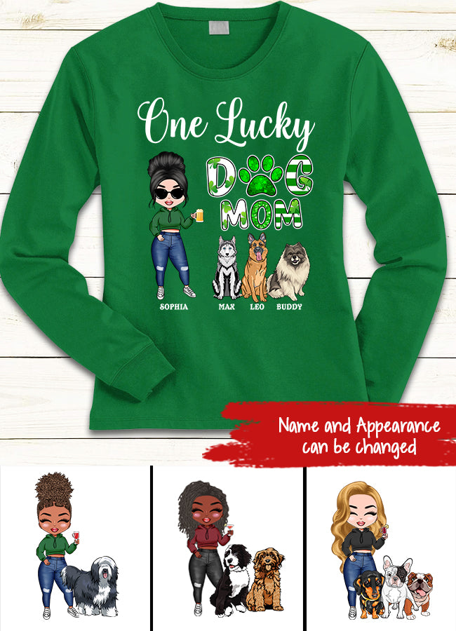 Dog Mom - Personalized Shirt - Gift For Dog Mom - Cartoon Girl