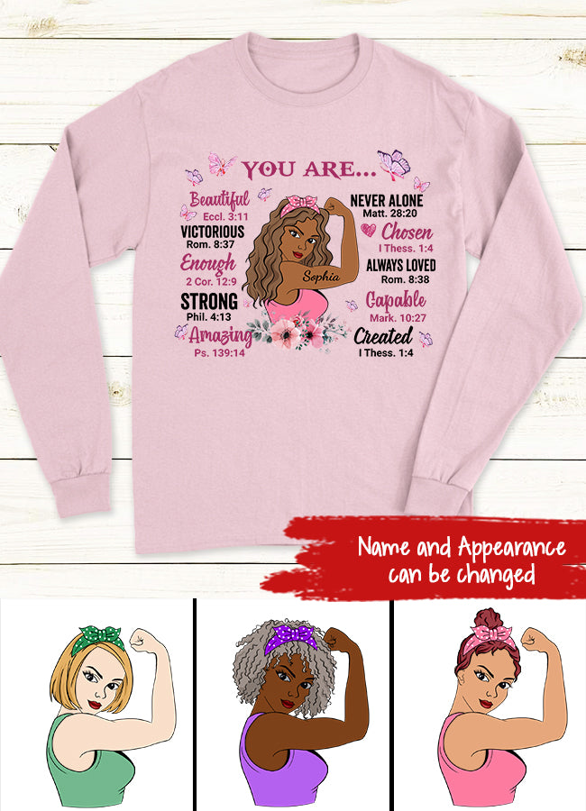 Breast Cancer Awareness Shirt, Gods Say You Are Shirt, Black Fighter Warrior Shirt, Breast Cancer Survivor Shirt, October Girl T-shirt.