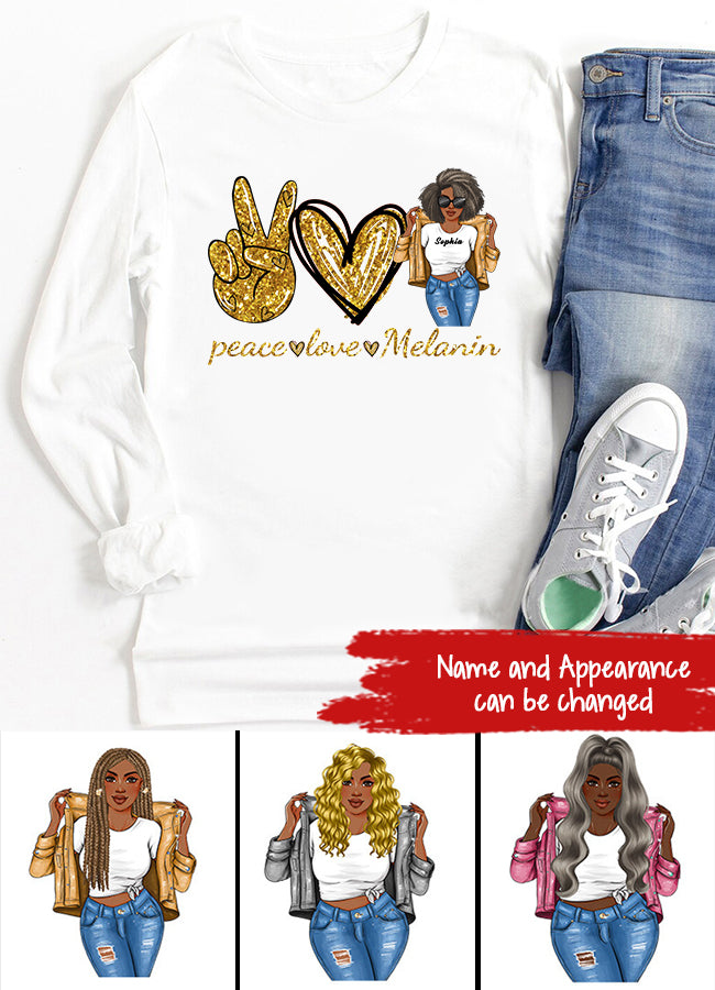 I Love The Woman I've Become - Personalized Shirt - Gift For Black Woman