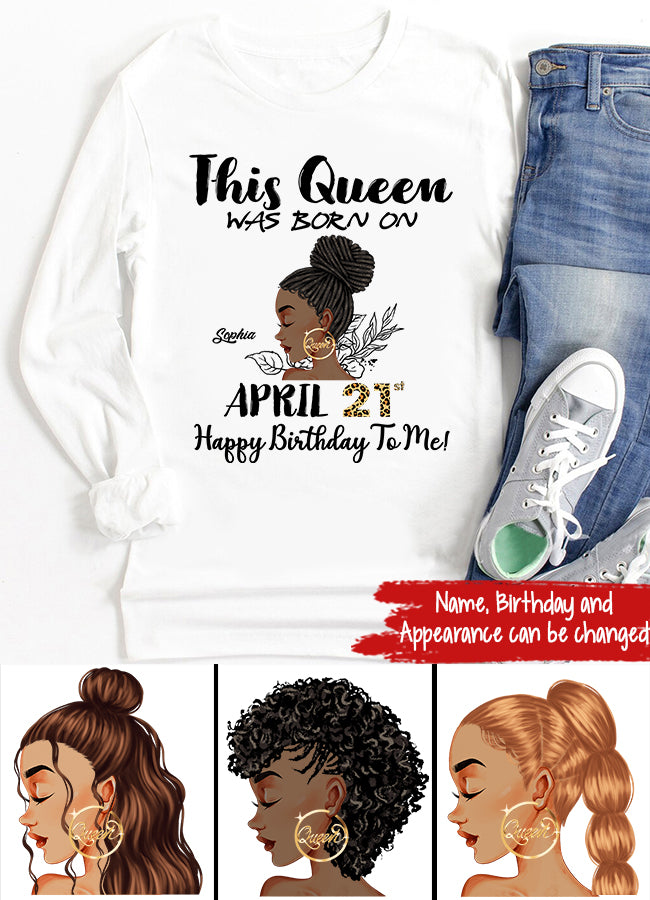 April Birthday Shirt, Custom Birthday Shirt, Queens Born In April, April Birthday Gifts, April shirts for Woman