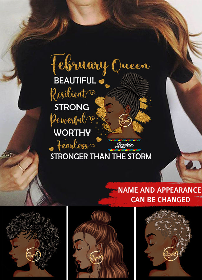 February Birthday Shirt, Custom Birthday Shirt, Queens Born In February, February Birthday Gifts, February shirts for Woman