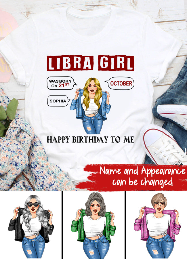 Custom Birthday Shirt, Libra Zodiac t shirt, Libra Birthday shirt, Libra t shirts for ladies, Libra queen t shirt, Libra Queen Birthday Shirt