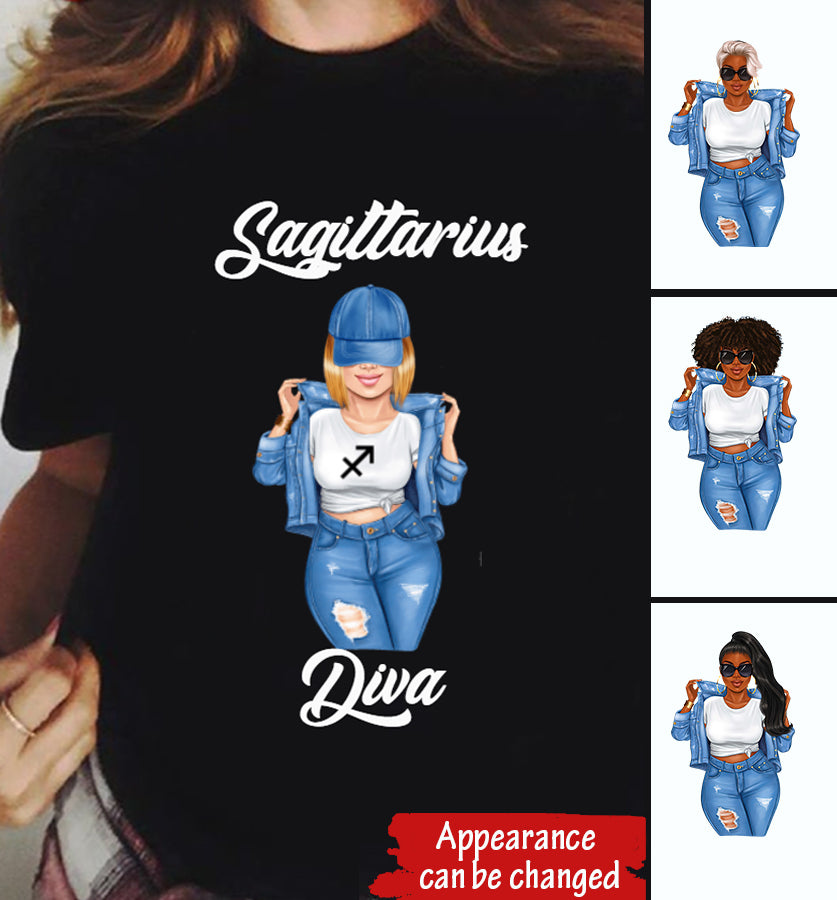Personalized Sagittarius shirt, Sagittarius Birthday T Shirt, customize birthday shirt for woman