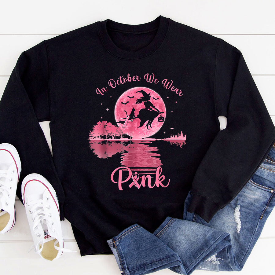 Breast Cancer Awareness Shirts In October We Wear Pink Witch Breast Cancer Awareness T-Shirt