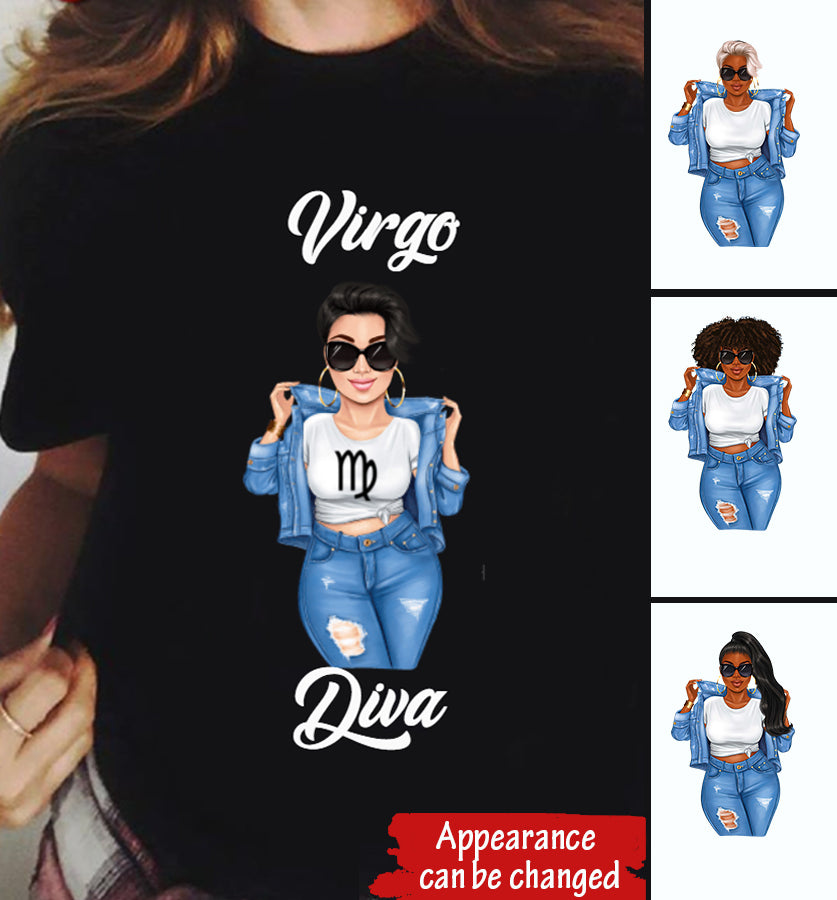 Personalized Virgo shirt, Virgo Birthday T Shirt, customize birthday shirt for woman